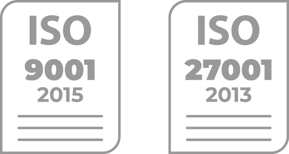 ISO 9001:2015 e ISO 27001:2013